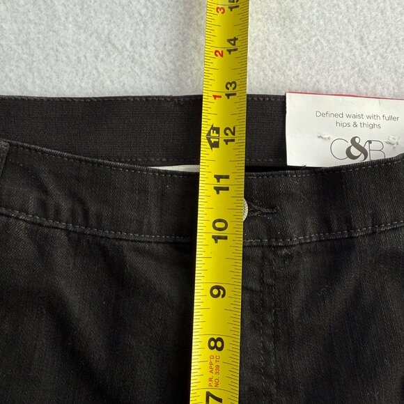CJ Banks Women Classic Barely Boot Everyday Stretch Black Denim Jeans Sz 16W NWT - Picture 9 of 12